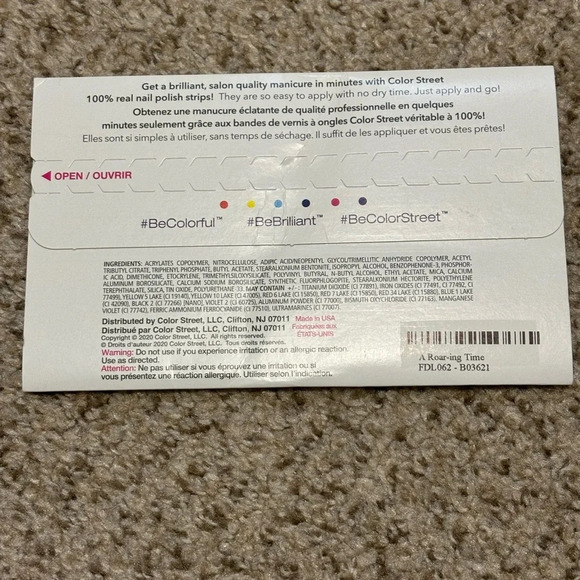 NWT Color Street A Roar-ing Good Time *BOGO FREE ALL COLOR STREET STRIPS* - Picture 4 of 4